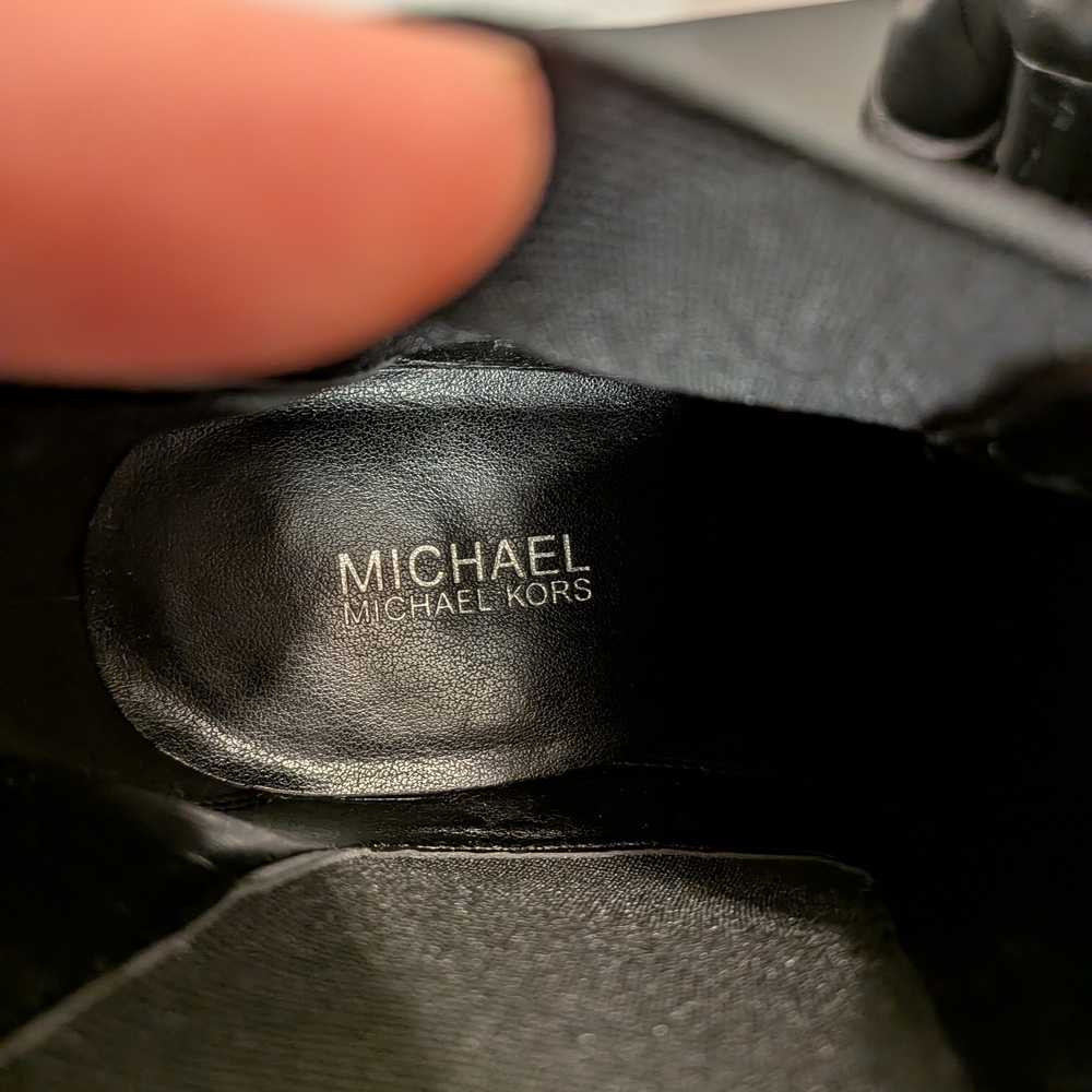 Michael Kors Black Leather Ankle Booties - Picture 3 of 5